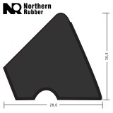 Резина для бортов northern rubber pyramid u-118 182см 12фт 6шт.