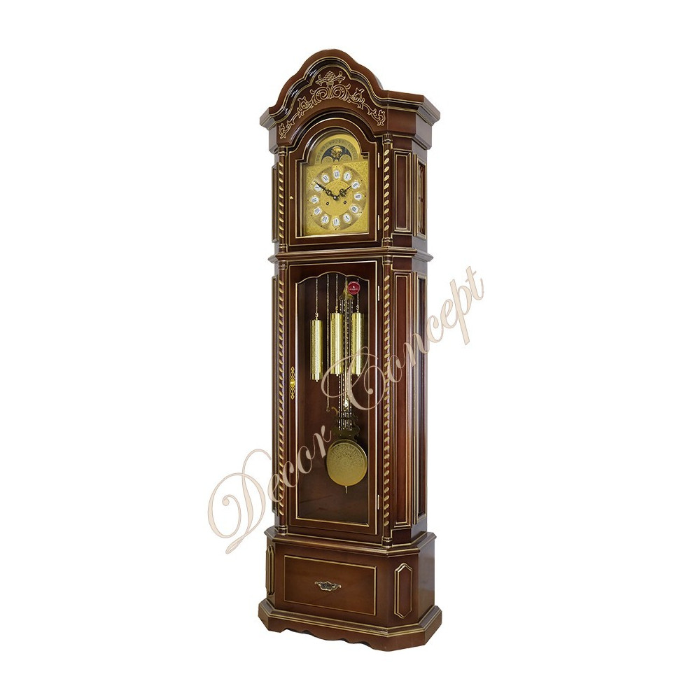 Часы напольные Columbus CR-9089-PG-CH «Вишневая элегия» gold