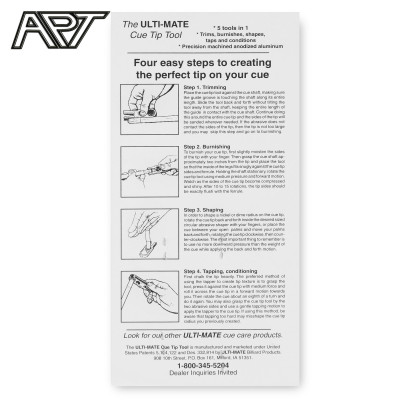 ИНСТРУМЕНТ ДЛЯ ОБРАБОТКИ НАКЛЕЙКИ ULTI-MATE CUE TIP TOOL СЕРЕБРО