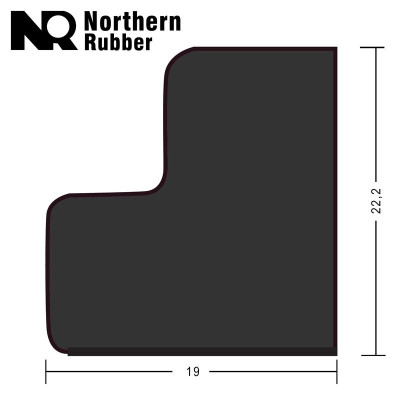РЕЗИНА ДЛЯ БОРТОВ NORTHERN RUBBER SNOOKER F/S L-77 184СМ 12ФТ 6ШТ.
