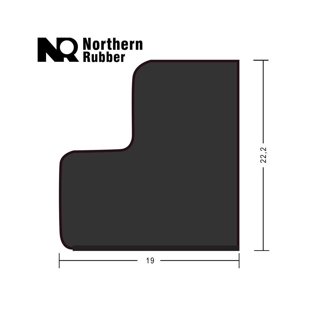 РЕЗИНА ДЛЯ БОРТОВ NORTHERN RUBBER SNOOKER F/S L-77 184СМ 12ФТ 6ШТ.