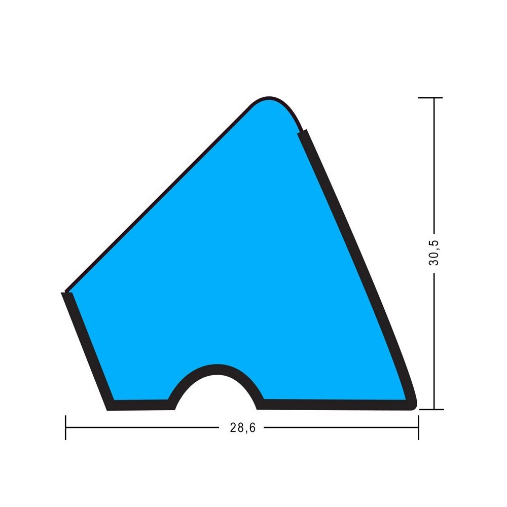 РЕЗИНА ДЛЯ БОРТОВ LONGONI BLUE PROFESSIONAL PYRAMID U-118 180СМ 12ФТ 6ШТ.