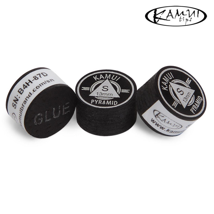 НАКЛЕЙКА ДЛЯ КИЯ KAMUI PYRAMID BLACK Ø13ММ SOFT 1ШТ.