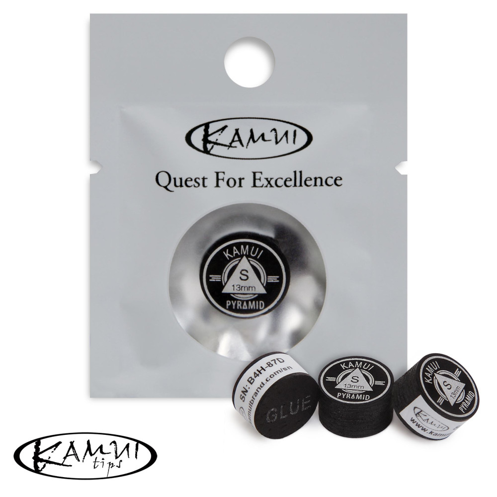 НАКЛЕЙКА ДЛЯ КИЯ KAMUI PYRAMID BLACK Ø13ММ SOFT 1ШТ.