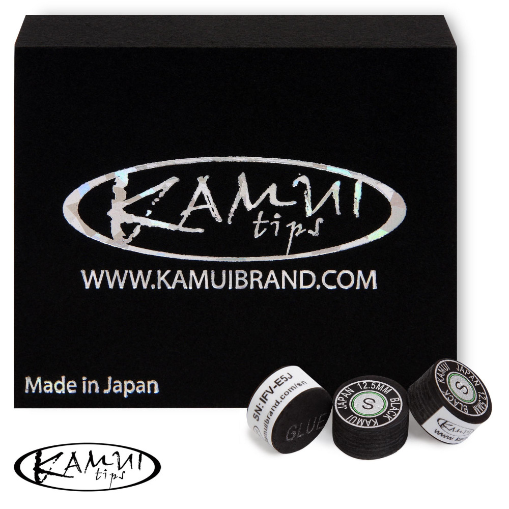 НАКЛЕЙКА ДЛЯ КИЯ KAMUI BLACK Ø12,5ММ SOFT 1ШТ.