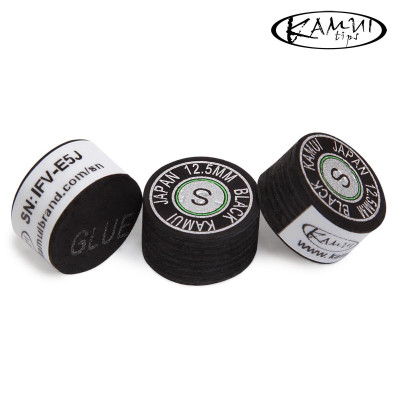 НАКЛЕЙКА ДЛЯ КИЯ KAMUI BLACK Ø12,5ММ SOFT 1ШТ.