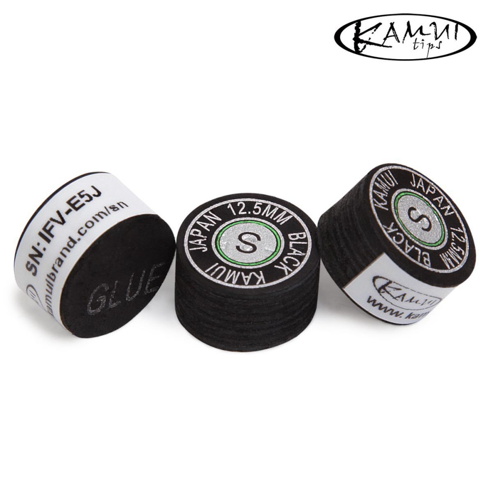 НАКЛЕЙКА ДЛЯ КИЯ KAMUI BLACK Ø12,5ММ SOFT 1ШТ.