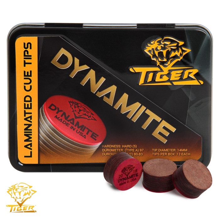 НАКЛЕЙКА ДЛЯ КИЯ TIGER DYNAMITE Ø13ММ HARD 1ШТ.