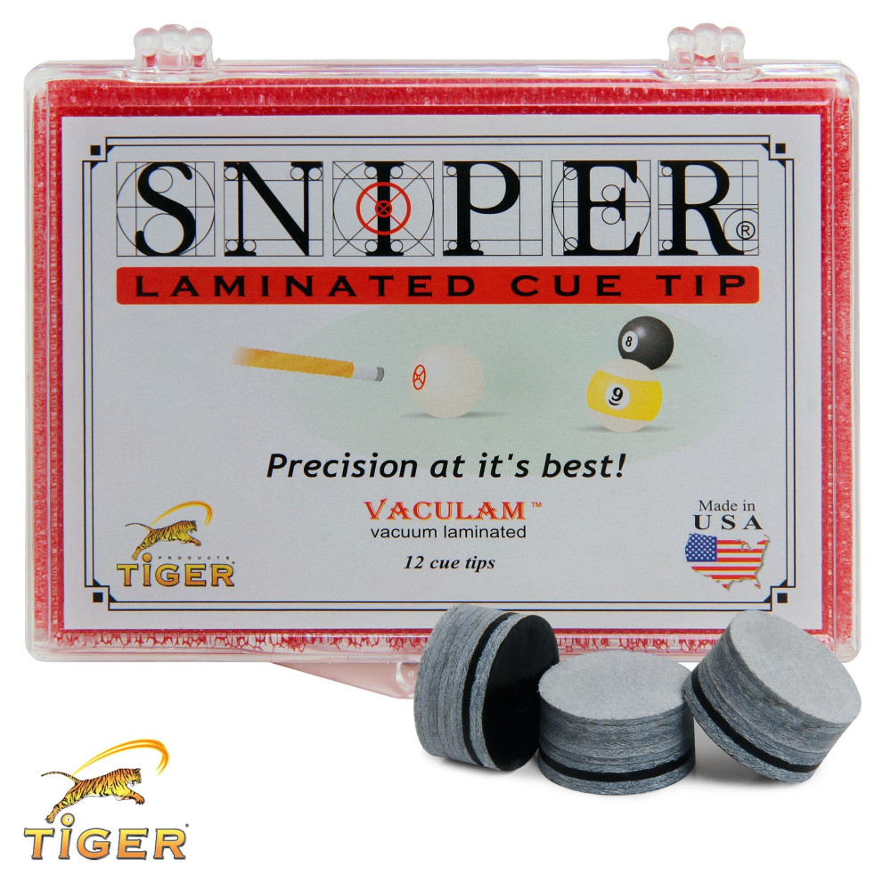 НАКЛЕЙКА ДЛЯ КИЯ TIGER SNIPER Ø14ММ MEDIUM/HARD 1ШТ.