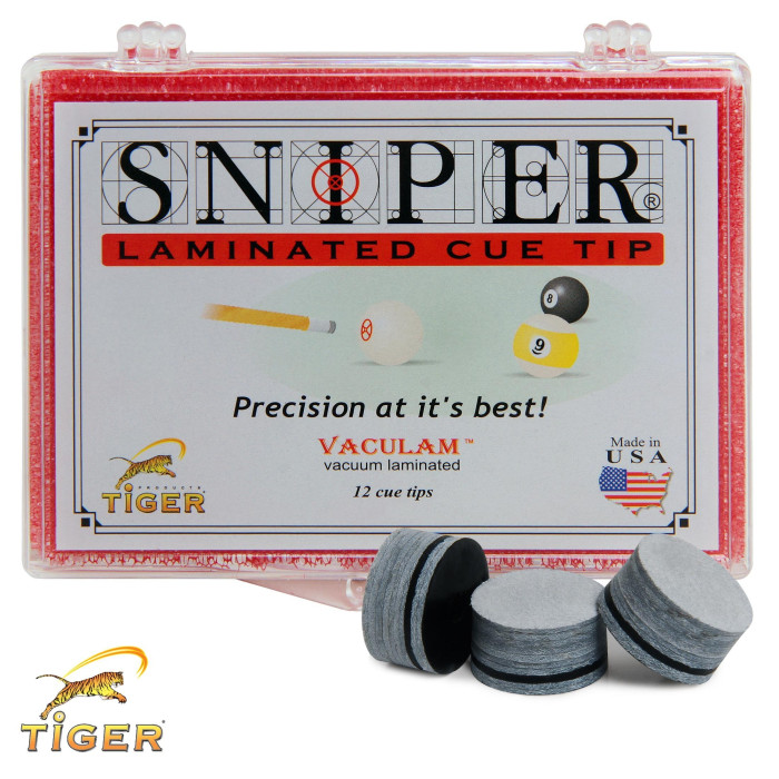 НАКЛЕЙКА ДЛЯ КИЯ TIGER SNIPER Ø14ММ MEDIUM/HARD 1ШТ.