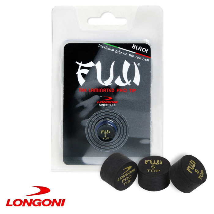 НАКЛЕЙКА ДЛЯ КИЯ LONGONI FUJI BLACK Ø14ММ SOFT 1ШТ.