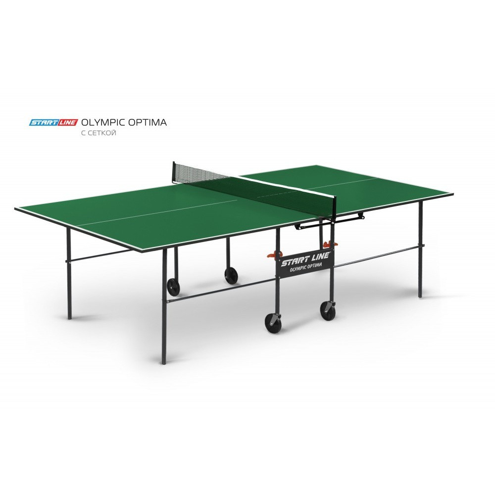 Стол теннисный Olympic Optima Зелёный с сеткой