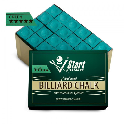Мел Startbilliards 5 звезд зеленый (72шт)