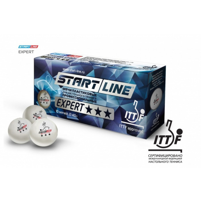 Мячи Start line EXPERT V40+ 3* (ITTF) (10 шт)